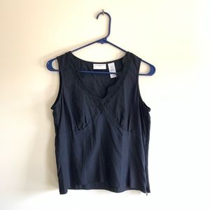 Liz Claiborne 100% silk top vintage classic black